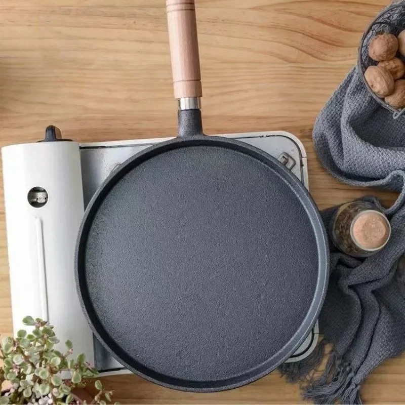 Danish Pancake Pan - 2026 Thick cast iron flat bottomed