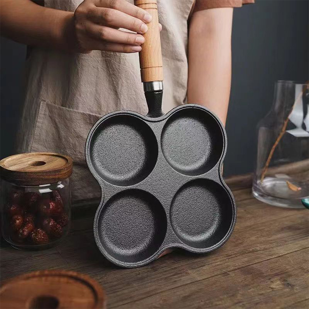 Cast Iron Corn - 4-Hole Frying Pan Non Stick Breakfast