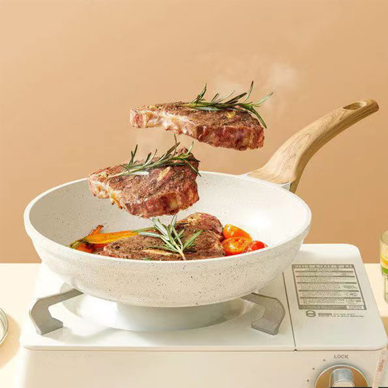 Danish Pancake Pan - Non-stick Wok Frying Pan Ceramic Pot