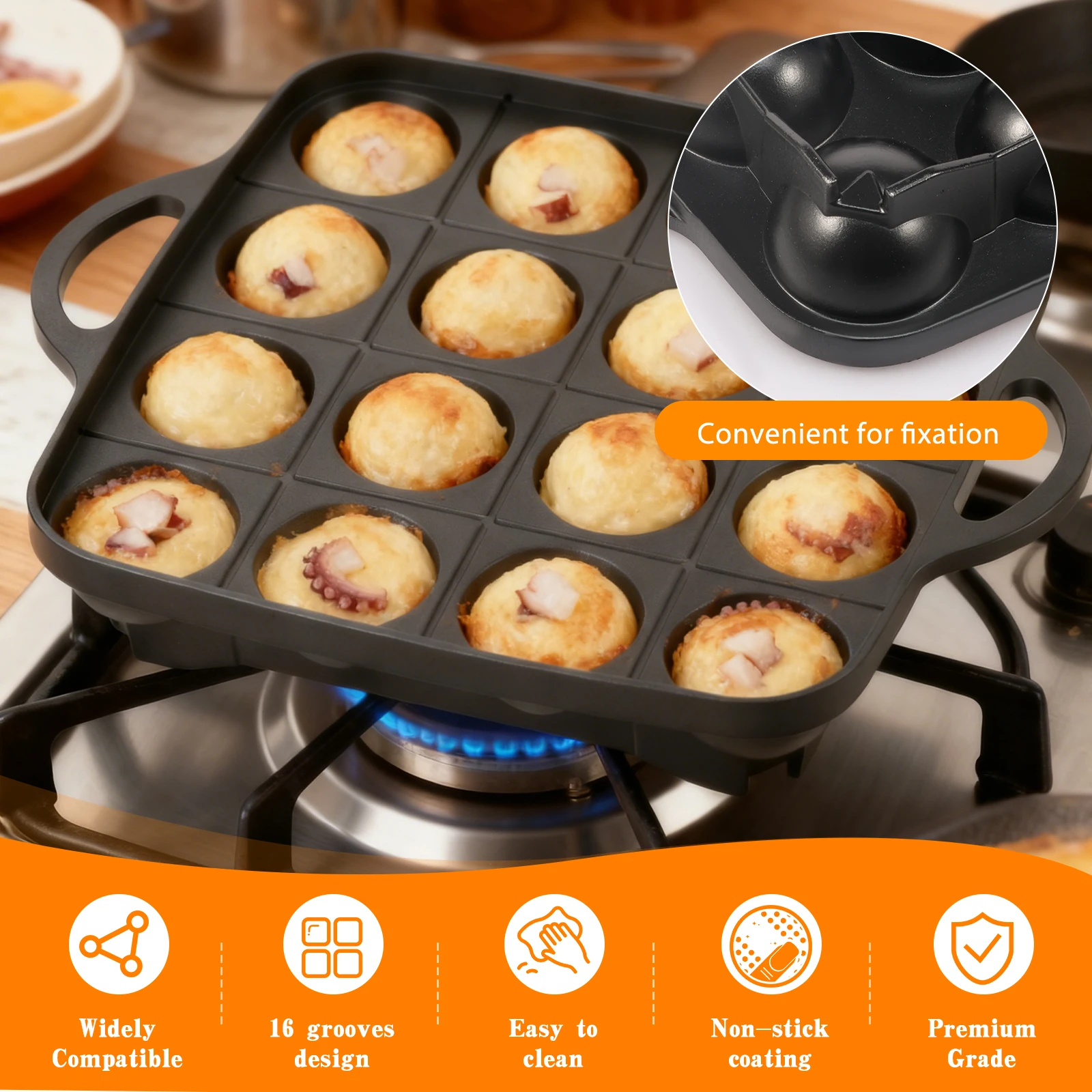 16 Holes Takoyaki Pan Cast Alu - مراجعة Takoyaki Grill Plate وسعره
