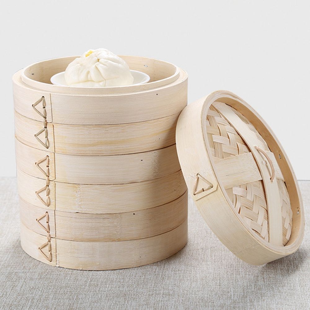 Steaming With Lid Cooking Tool - مراجعة Bao Steamer Bamboo وسعره