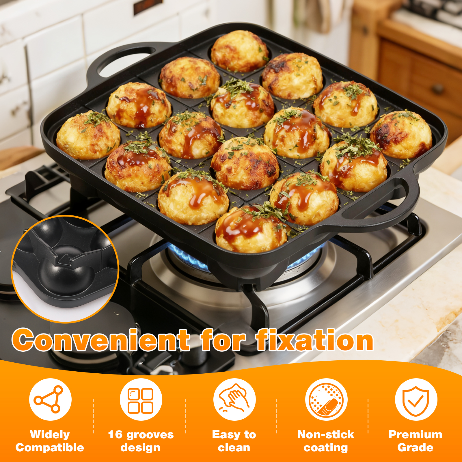 Takoyaki Pan Nonstick Japanese - مراجعة Takoyaki Grill Plate وسعره