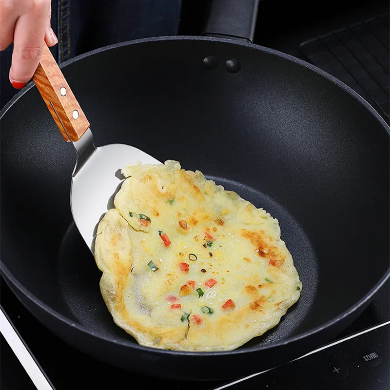 Stainless Steel Wooden Handle  - مراجعة Okonomiyaki Spatula وسعره