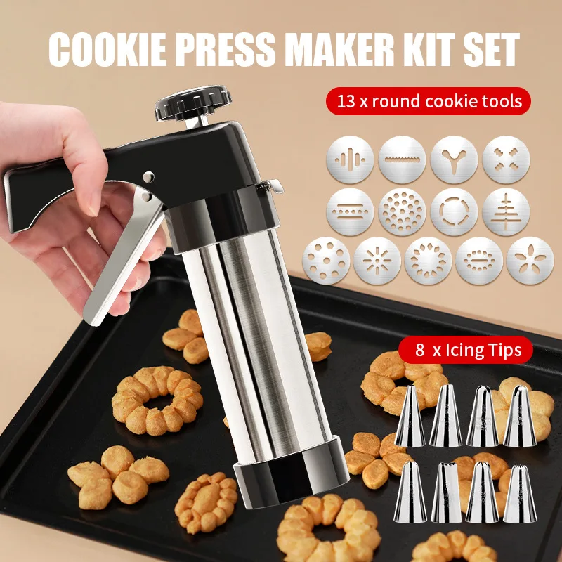 Cookie Press Gun Kit Stainless - مراجعة Churros Maker Gun وسعره