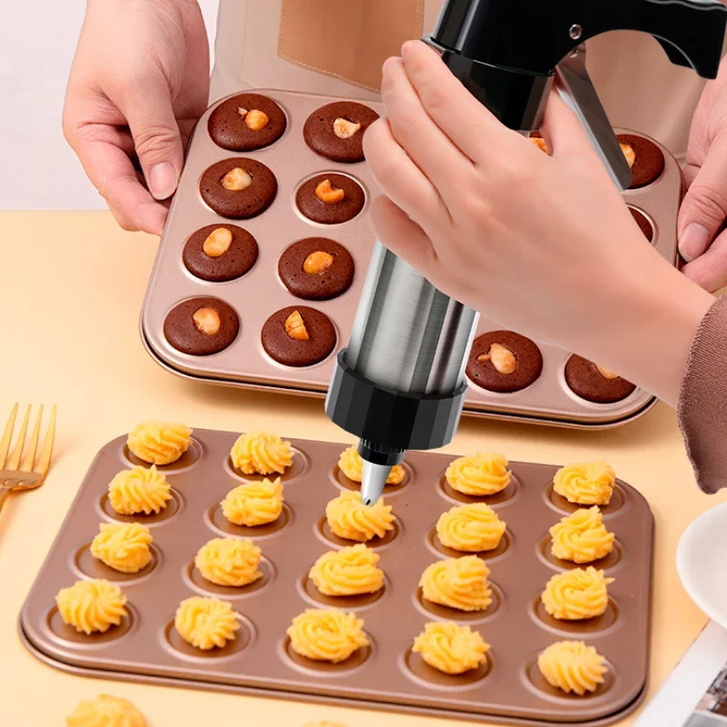 Cookie Press Gun Kit Stainless - مراجعة Churros Maker Gun وسعره