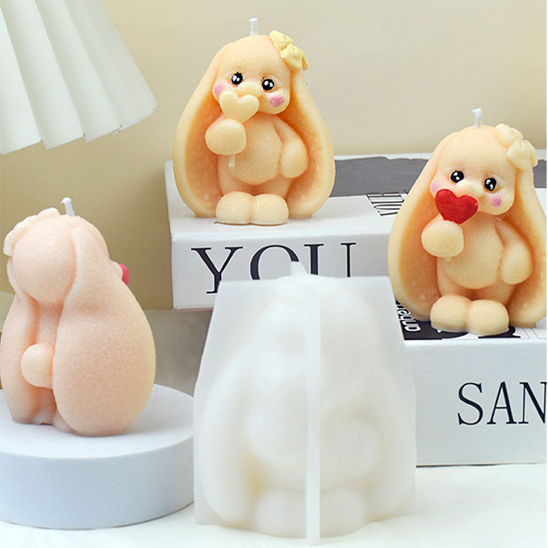 3D Long-eared Rabbit Silicone  - مراجعة Bunny Cake Mold وسعره
