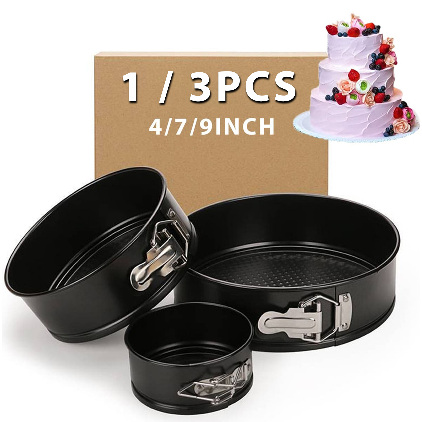 1PC, 3PCS Cake Pan Set, Round  - مراجعة Egg Waffle Pan وسعره