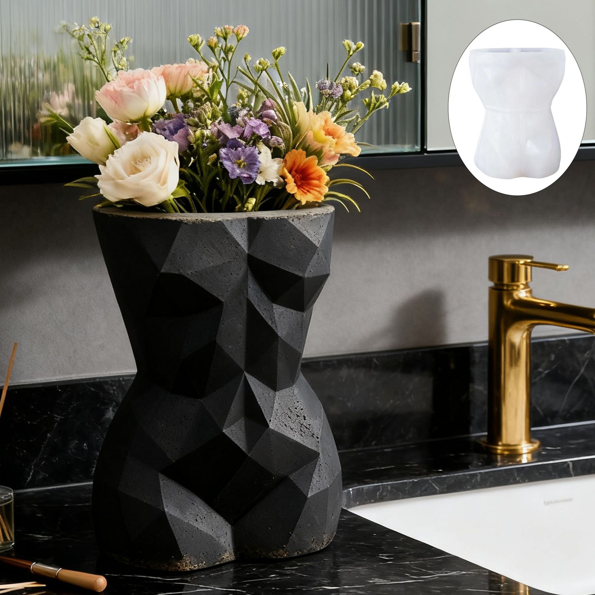 3D Geometric Female Body Flowe - مراجعة Potsticker Mold وسعره