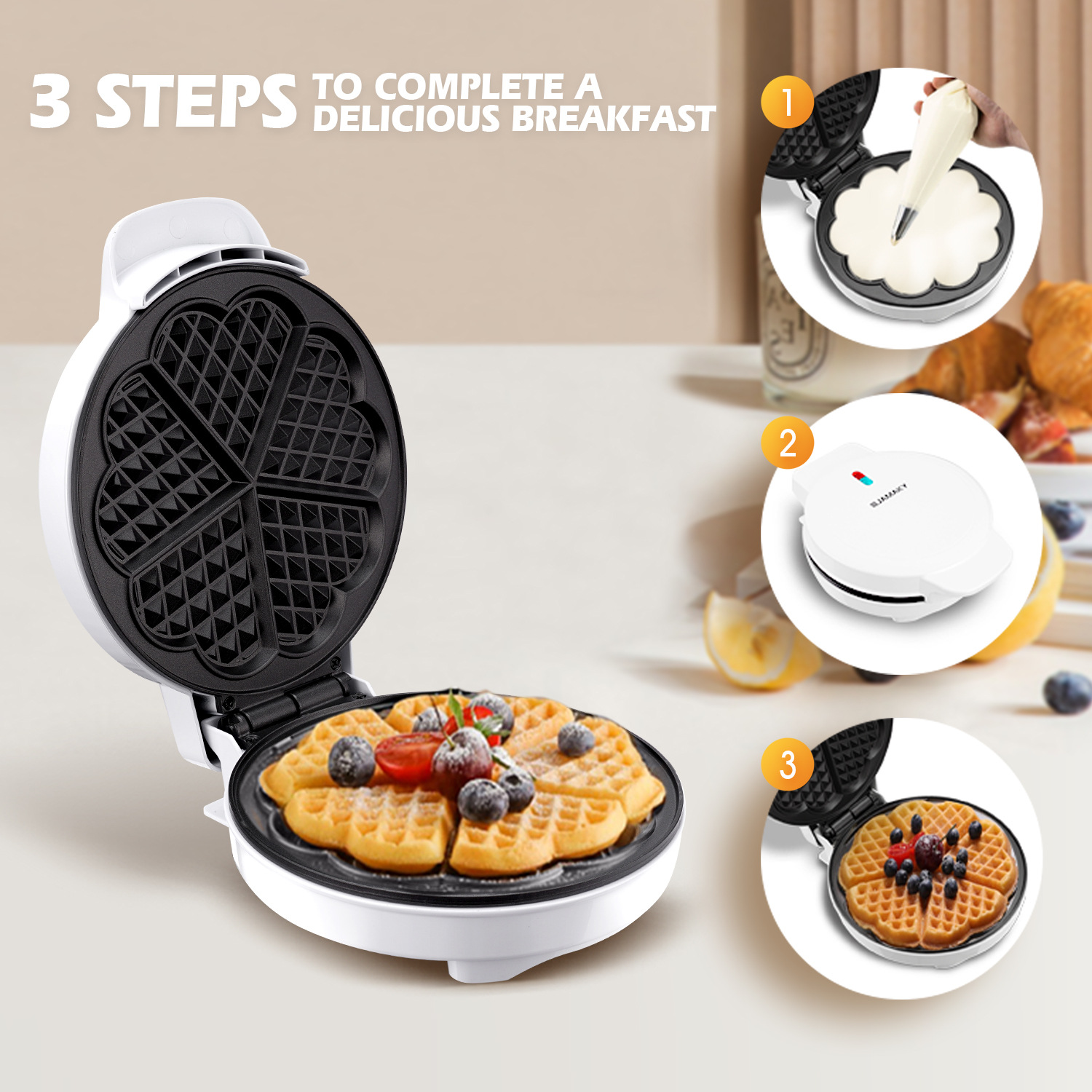 Breakfast Waffle Molds Egg Cak - مراجعة Mini Pancake Griddle وسعره