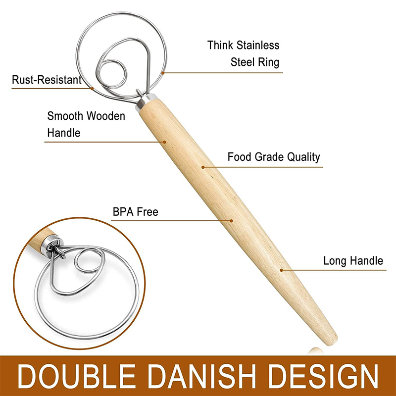 Large Hand Danish Dough Whisk  - مراجعة Danish Pancake Pan وسعره