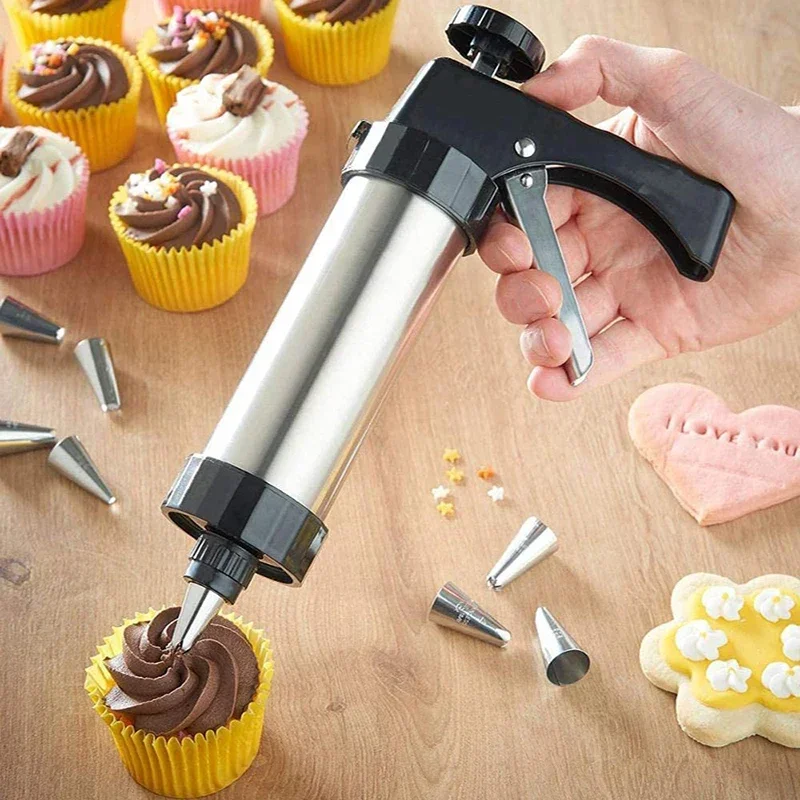 Cookie Press Gun Kit Stainless - مراجعة Churros Maker Gun وسعره