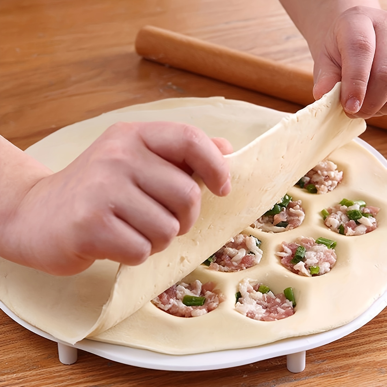 1pc- Simple Chinese Dumplings  - مراجعة Dumpling Press Set وسعره