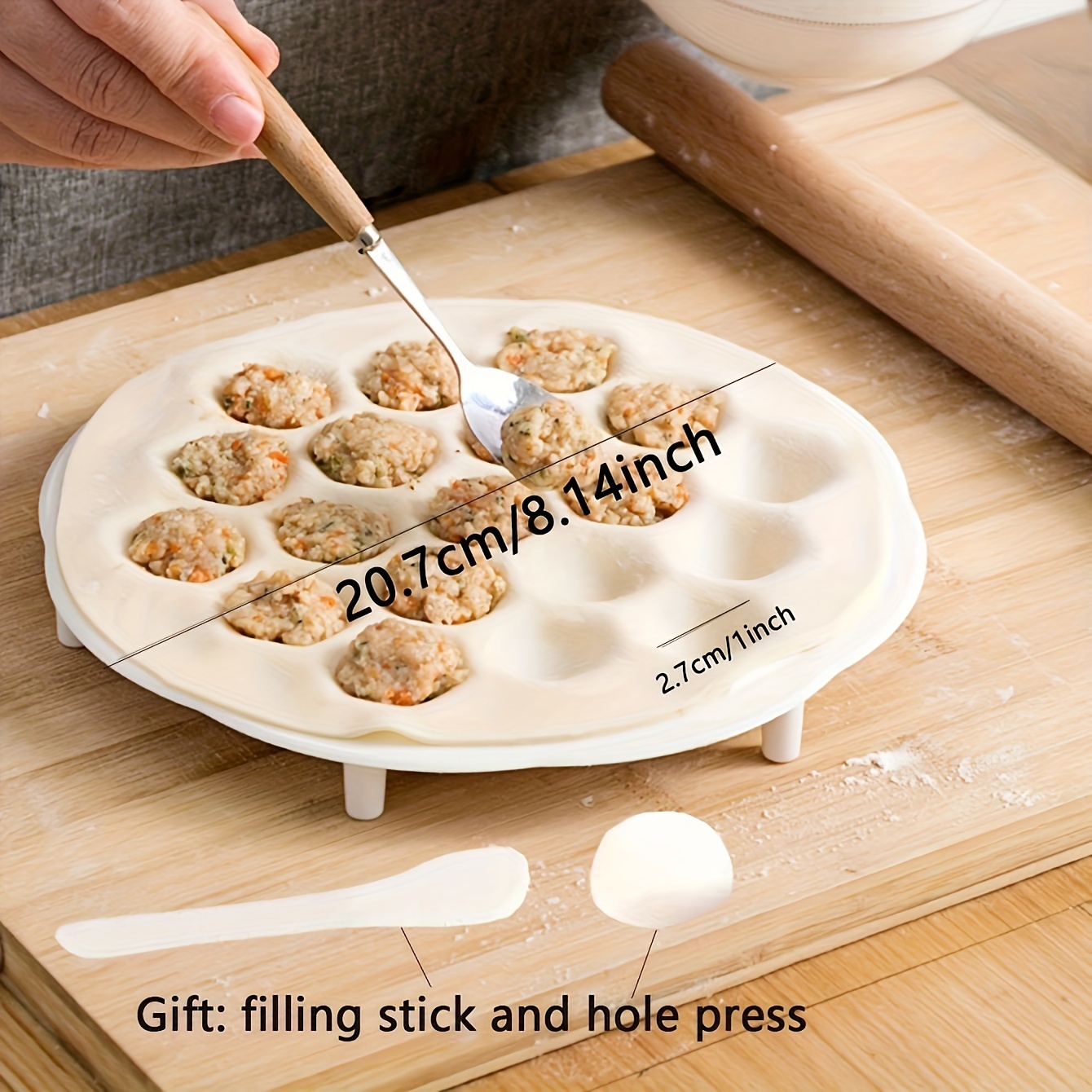 1pc- Simple Chinese Dumplings  - مراجعة Dumpling Press Set وسعره