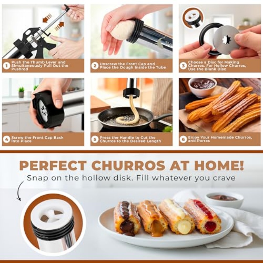 Churro Maker Machine and Sprit - مراجعة Churros Maker Gun وسعره