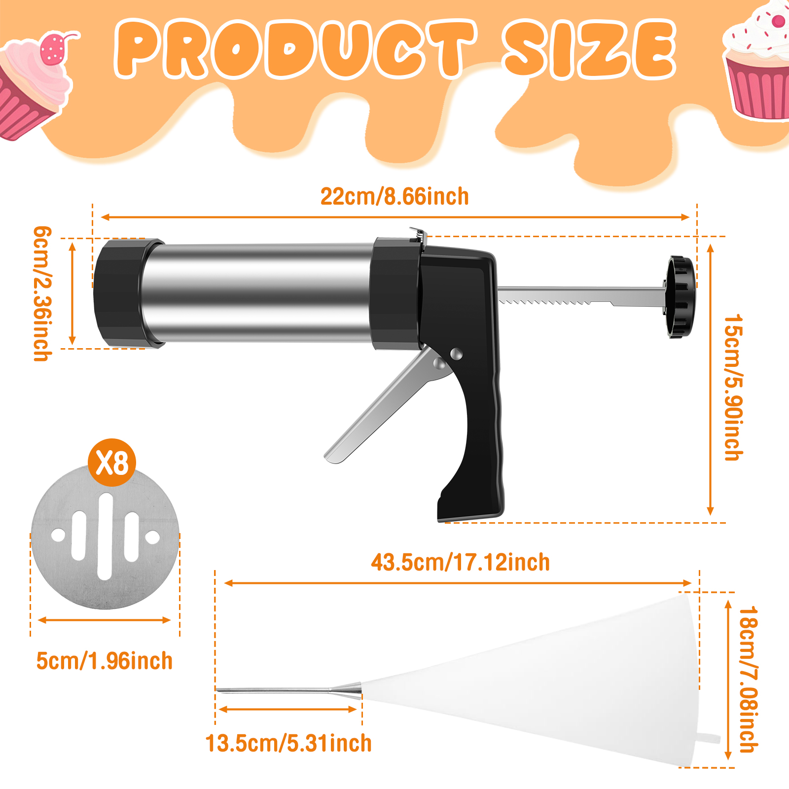 Stainless Steel Cookie Gun Chu - مراجعة Churros Maker Gun وسعره
