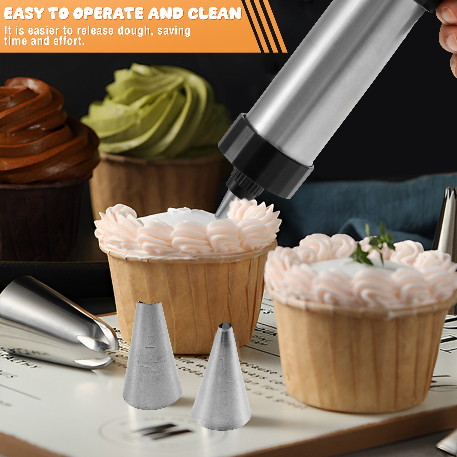 Stainless Steel Cookie Gun Chu - مراجعة Churros Maker Gun وسعره