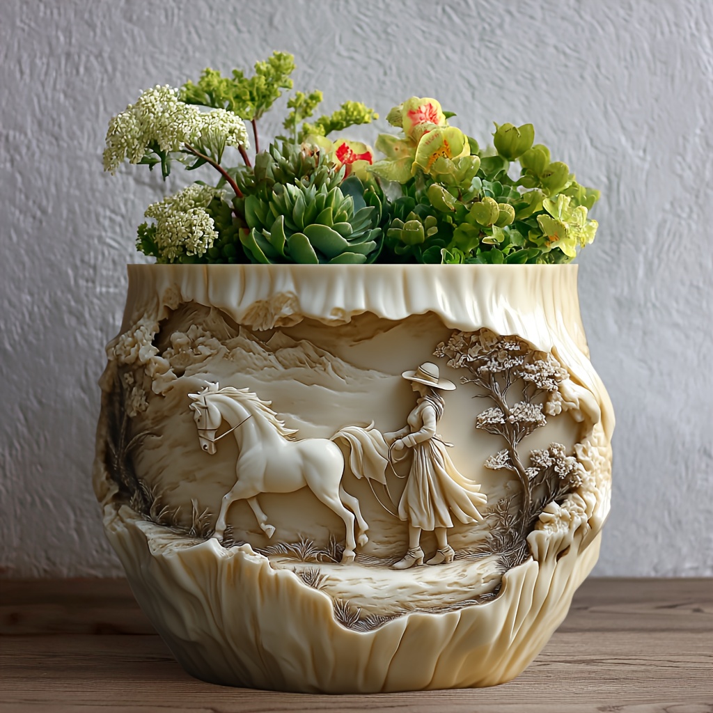 Beauty holding horse relief su - مراجعة Potsticker Mold وسعره