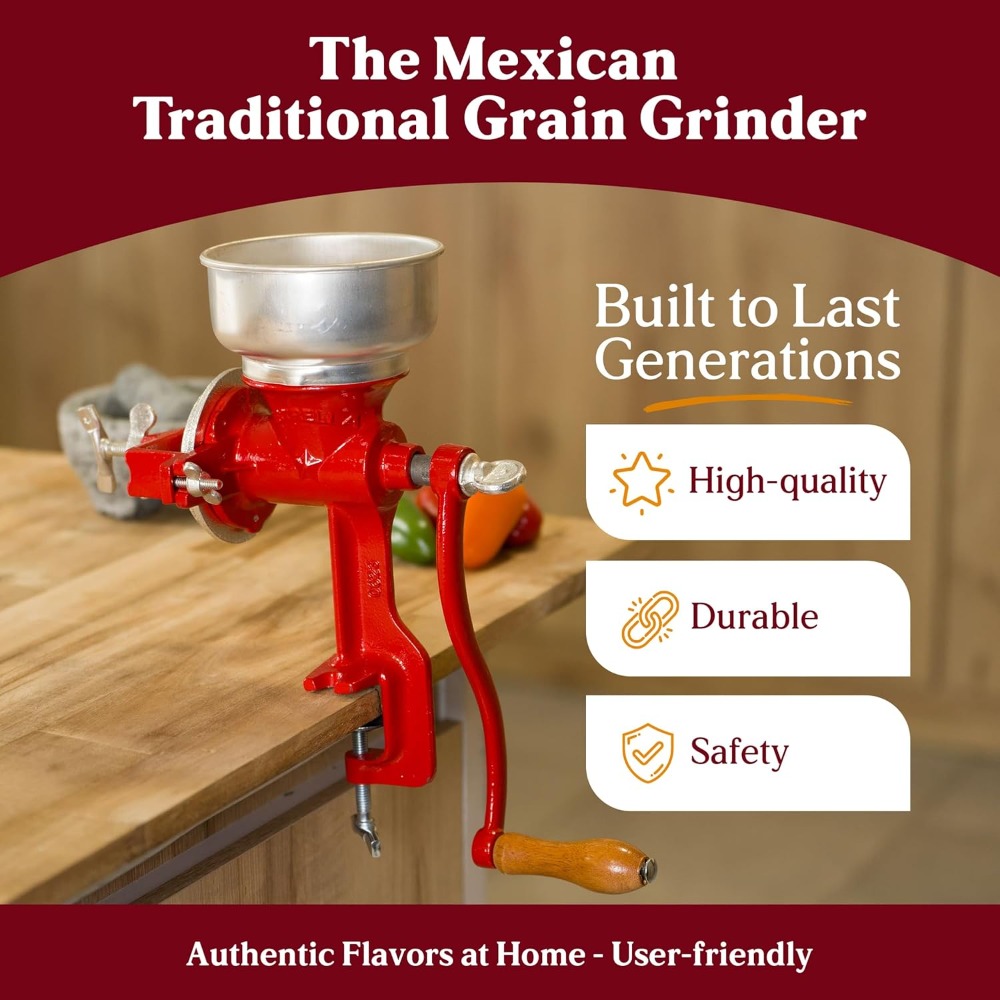 Manual Corn Grain Grinder Cast - مراجعة Cast Iron Corn وسعره