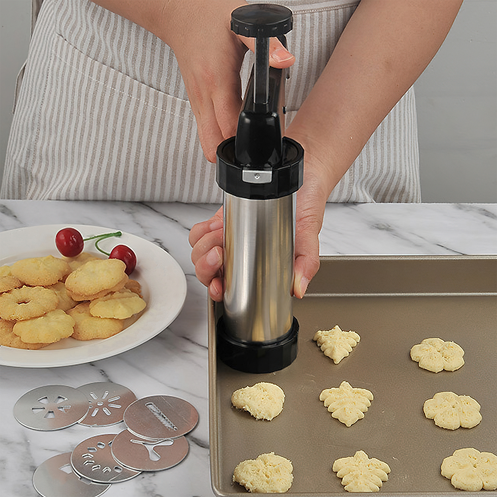Christmas Cookie Press Gun and - مراجعة Churros Maker Gun وسعره
