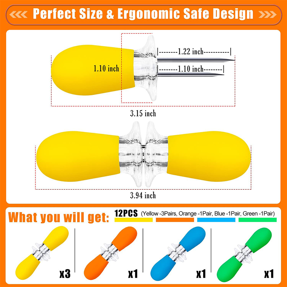 LMETJMA 12pcs/set Corn Holders - مراجعة Corn Dog Stick وسعره