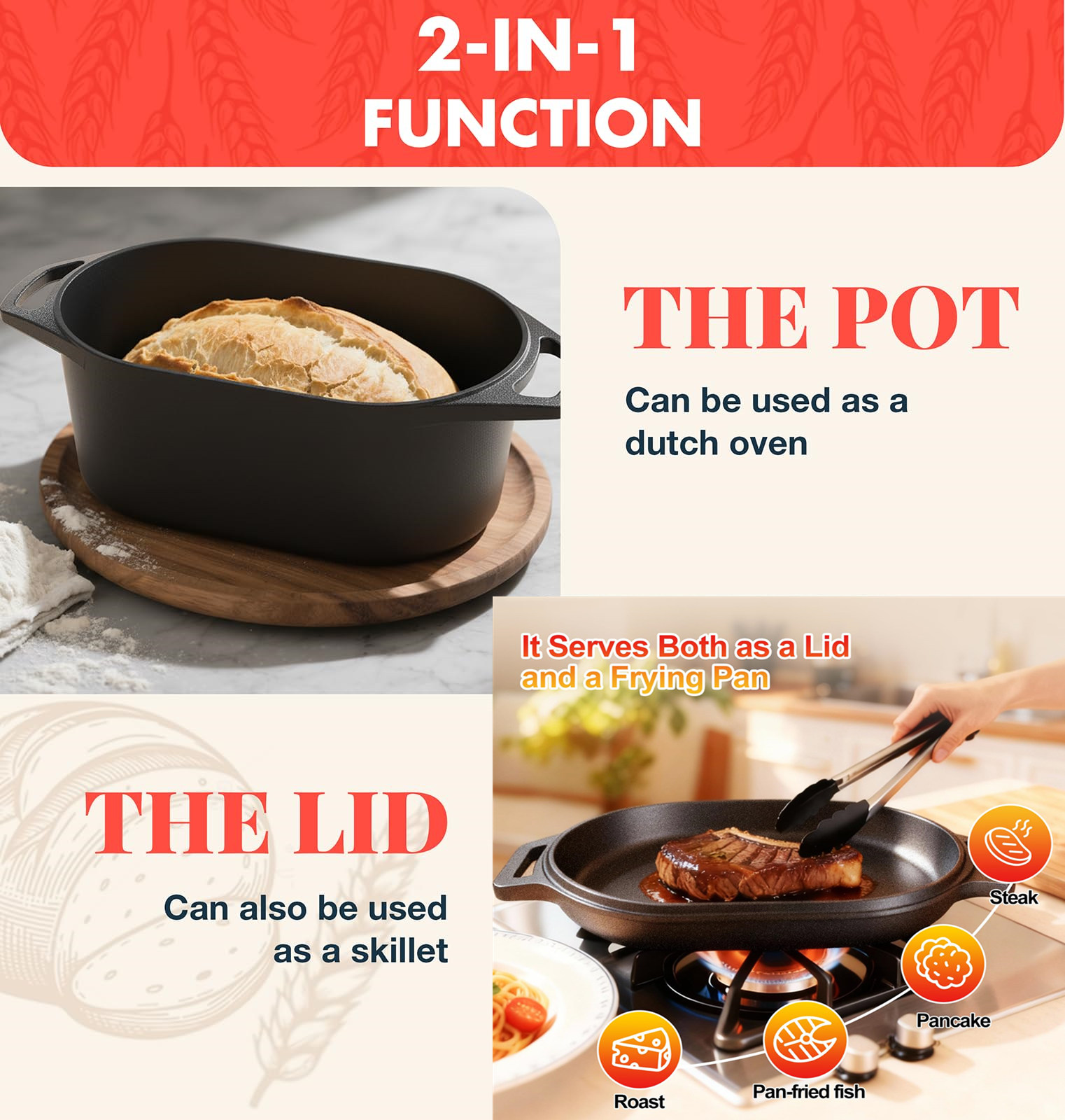 Dutch Oven For Bread Baking So - مراجعة Cast Iron Corn وسعره