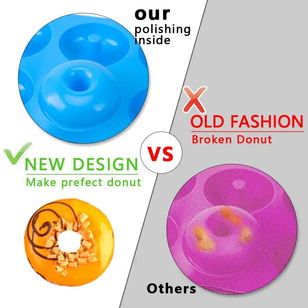 1/2pcs Silicone Muffins Donut  - مراجعة Donut Mold Silicone وسعره