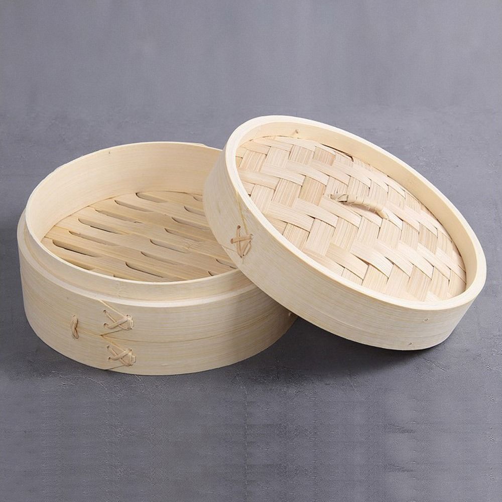Bamboo Steamer Basket with Lid - مراجعة Bao Steamer Bamboo وسعره