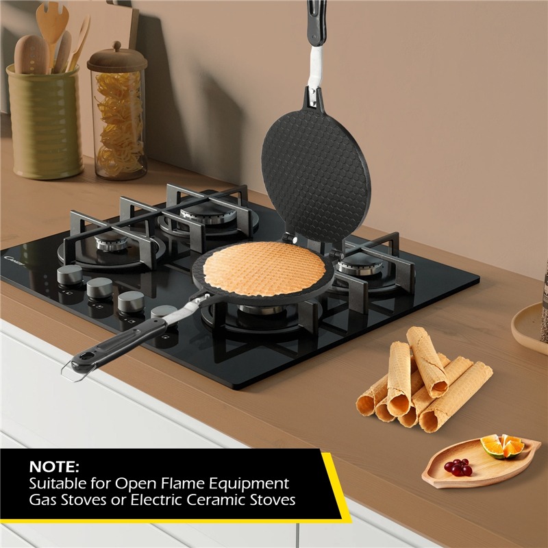 22cm Non-Stick Egg Roll Waffle - مراجعة Egg Waffle Pan وسعره