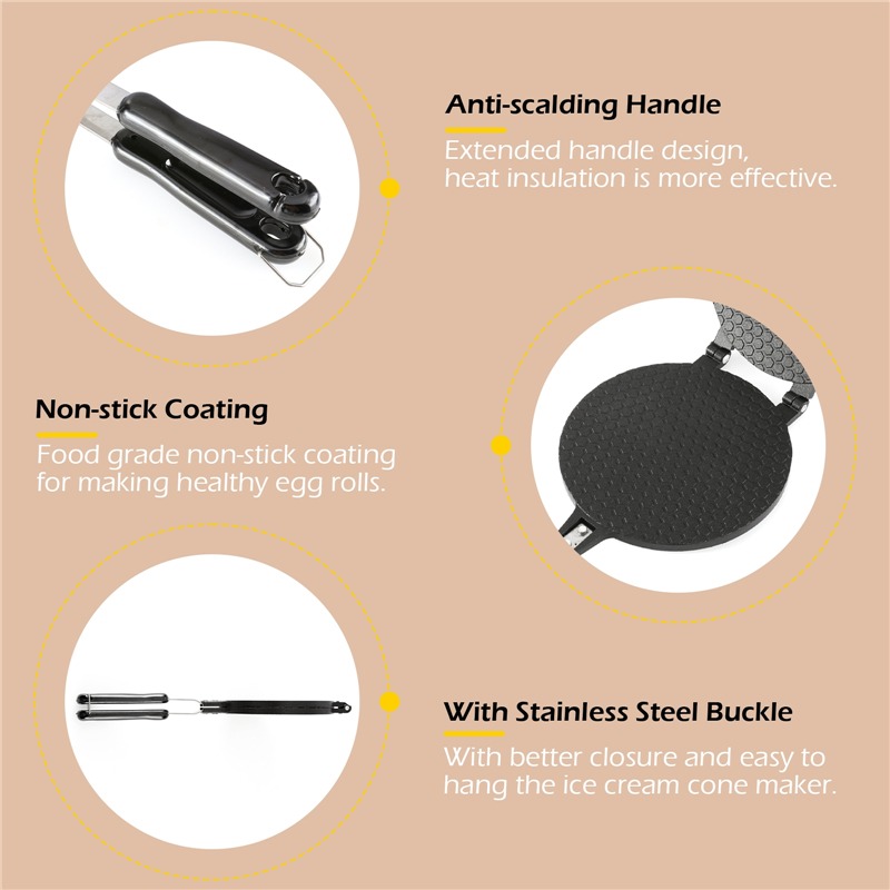 22cm Non-Stick Egg Roll Waffle - مراجعة Egg Waffle Pan وسعره