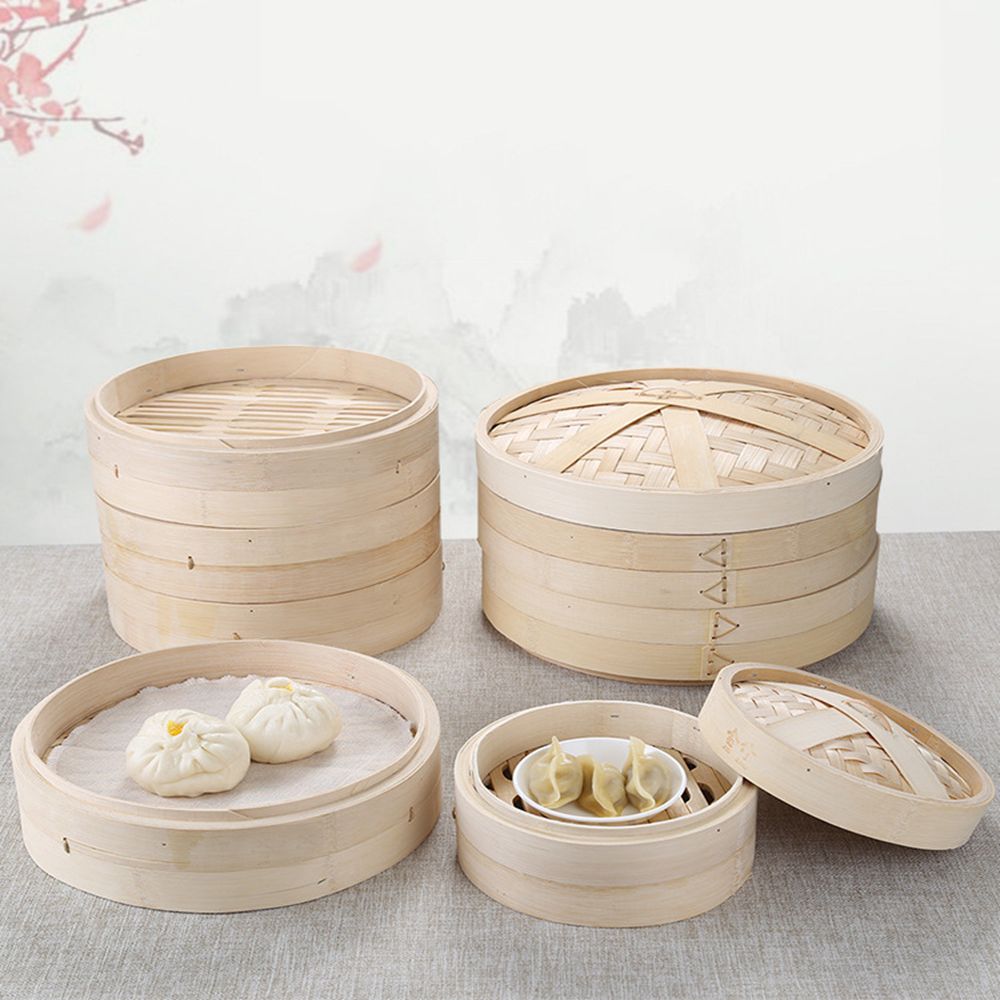 Handle Steam Basket Makes Tast - مراجعة Bao Steamer Bamboo وسعره
