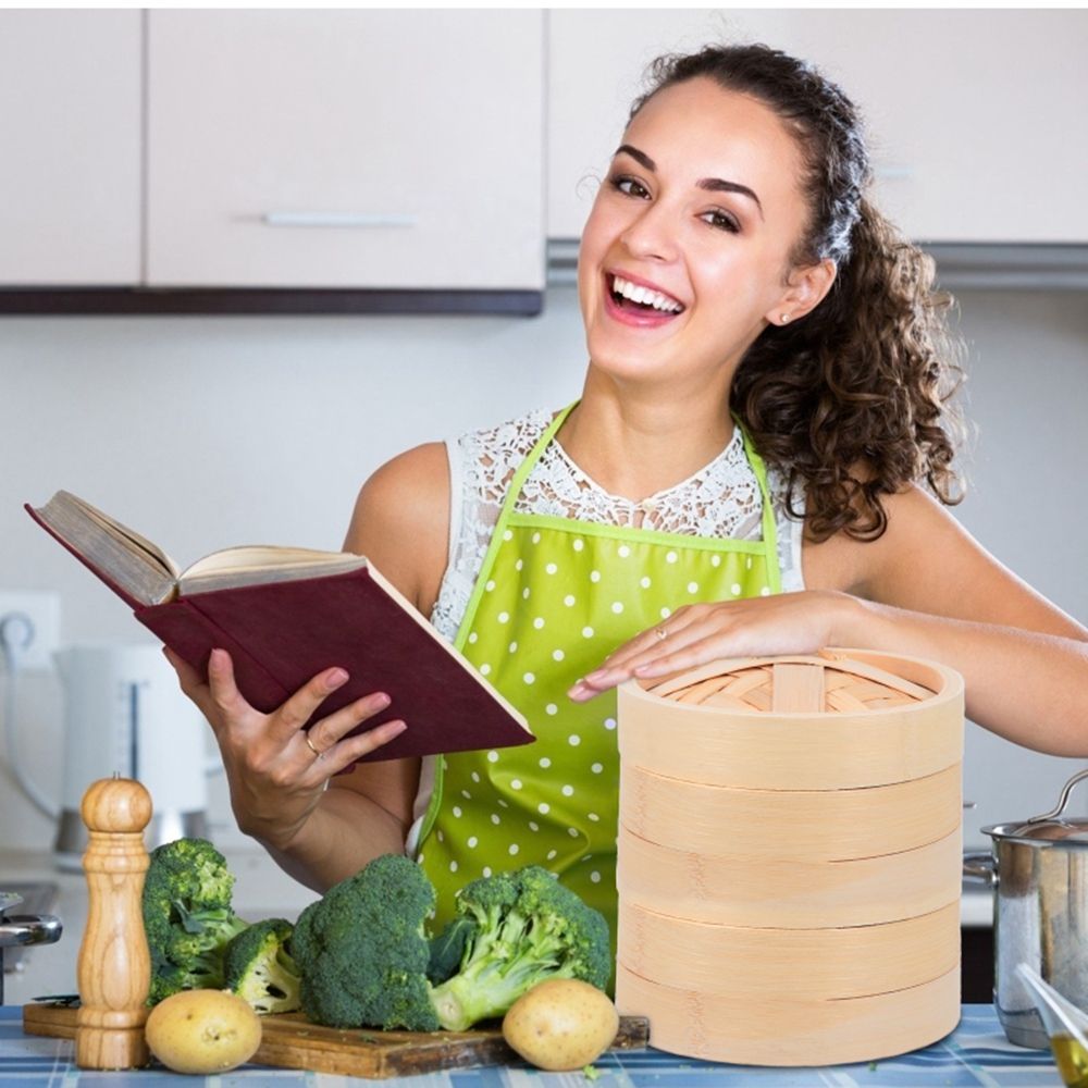 Handle Steam Basket Makes Tast - مراجعة Bao Steamer Bamboo وسعره