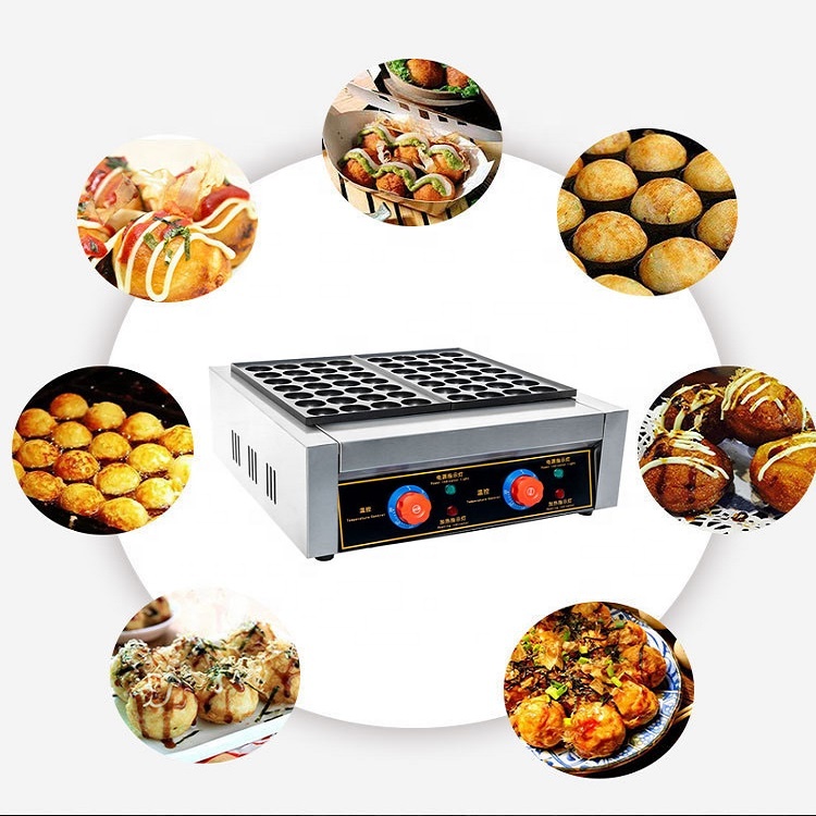 Electric fish ball grill, two- - مراجعة Takoyaki Grill Plate وسعره