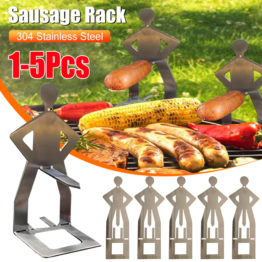 5-1PCS BBQ Sausage Holder Stai - مراجعة Hot Dog Press وسعره