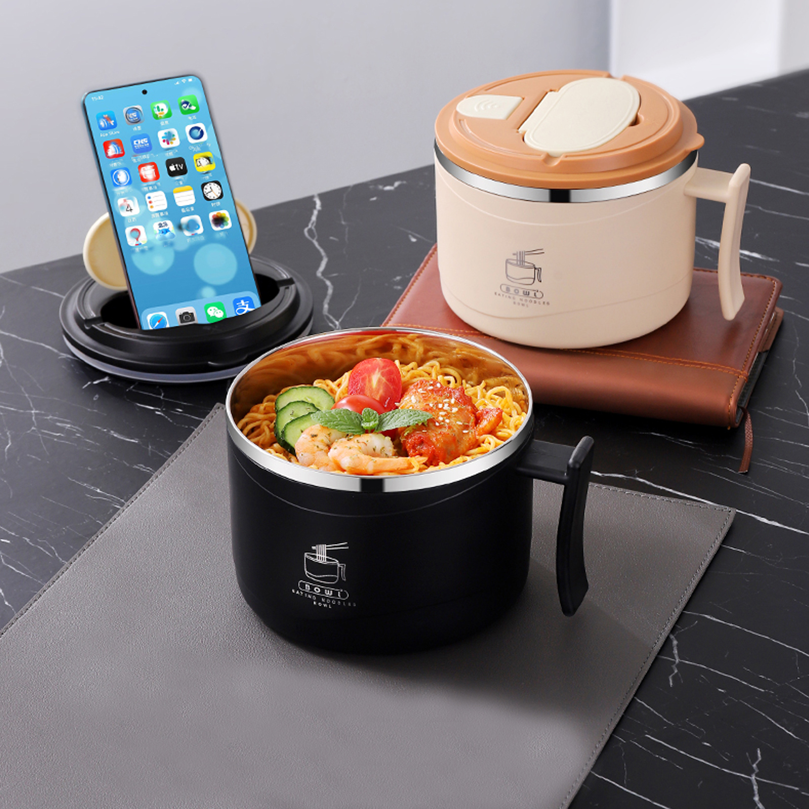 1300ml Ramen Bowl With Lid Sta - مراجعة Dim Sum Basket وسعره
