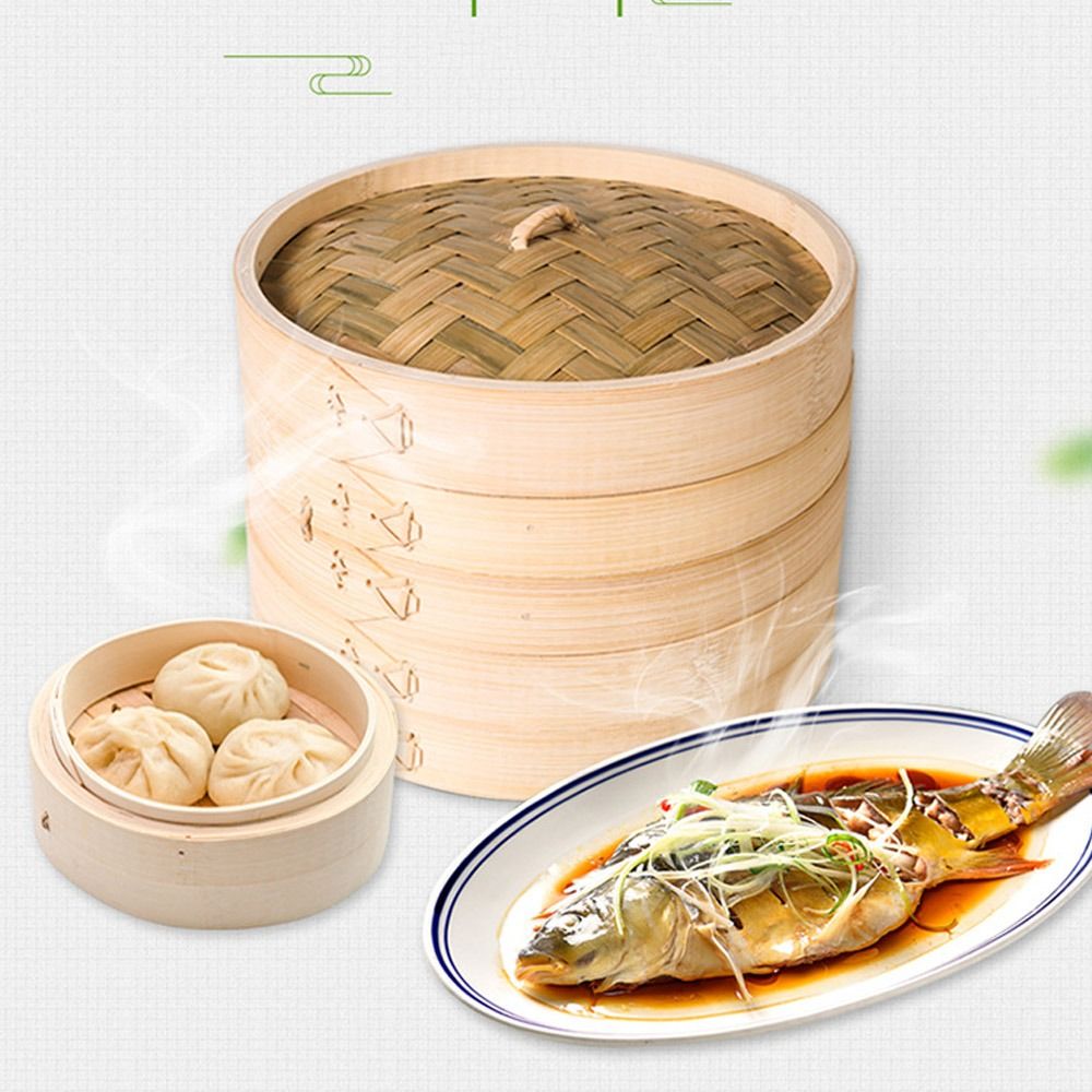 Chinese Steamer Bamboo Steamer - مراجعة Bao Steamer Bamboo وسعره