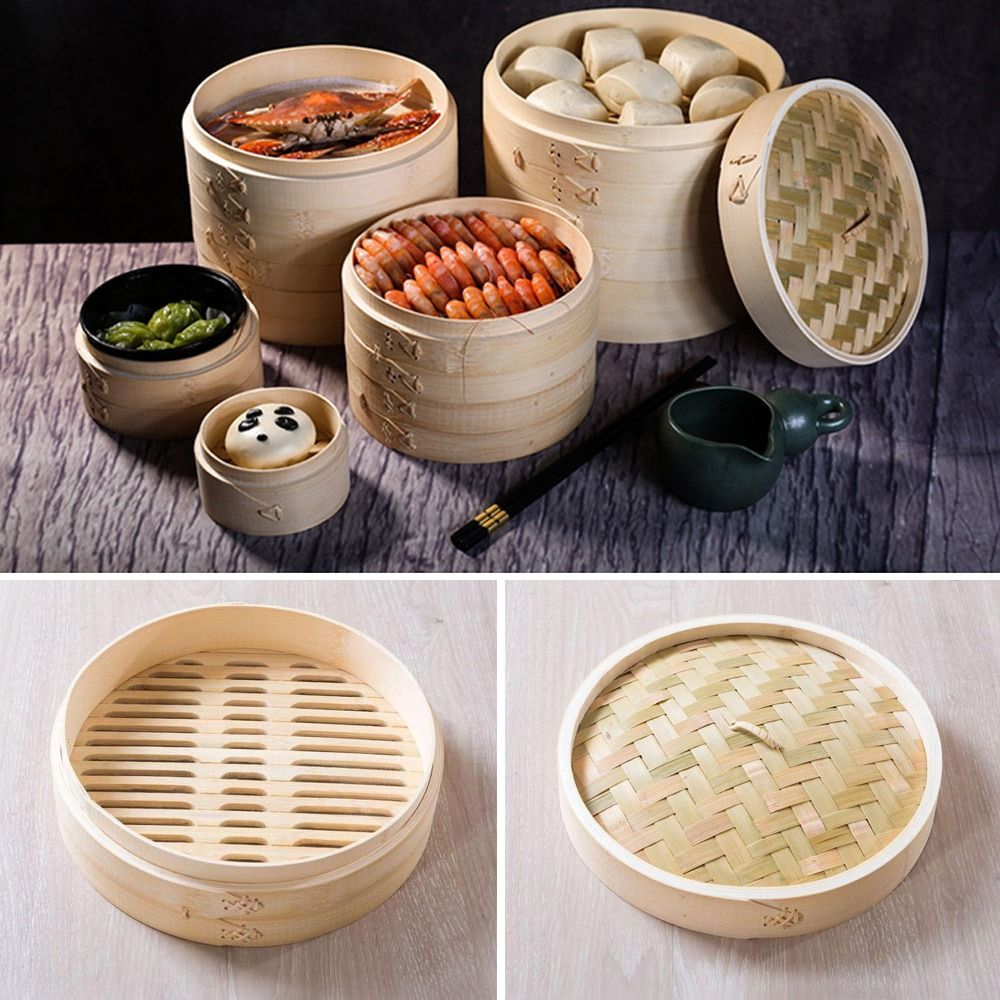 Chinese Steamer Bamboo Steamer - مراجعة Bao Steamer Bamboo وسعره