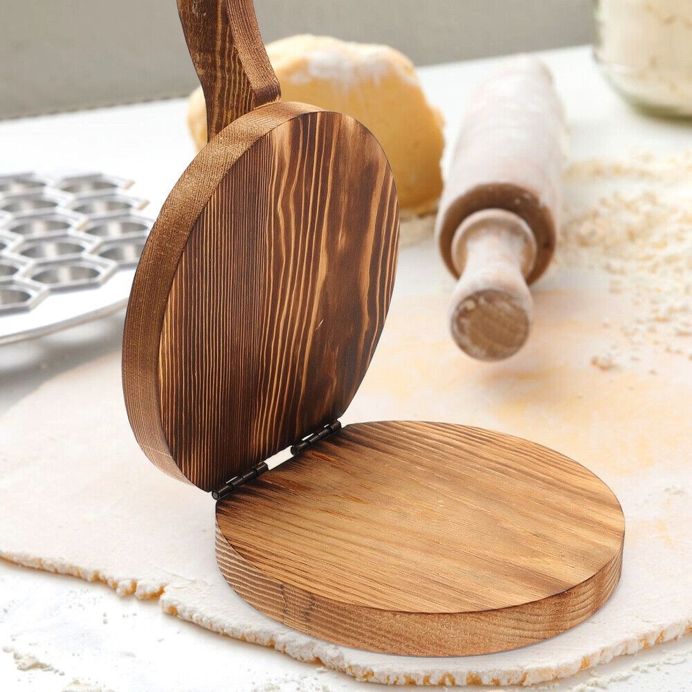 Wooden Dough Presser Chapati P - مراجعة Dumpling Press Set وسعره
