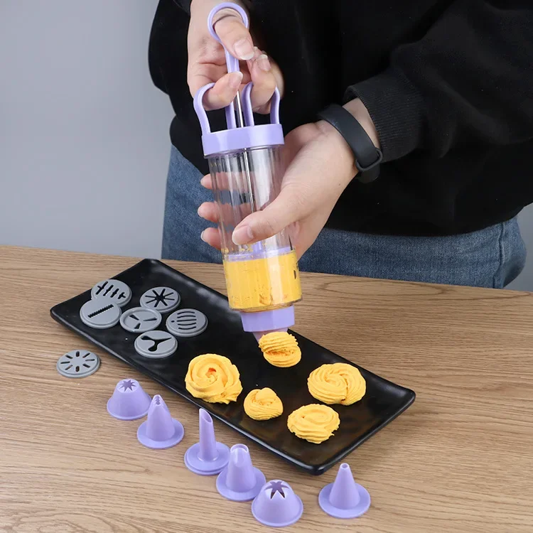 DIY Manual Cookie Press Maker  - مراجعة Churros Maker Gun وسعره