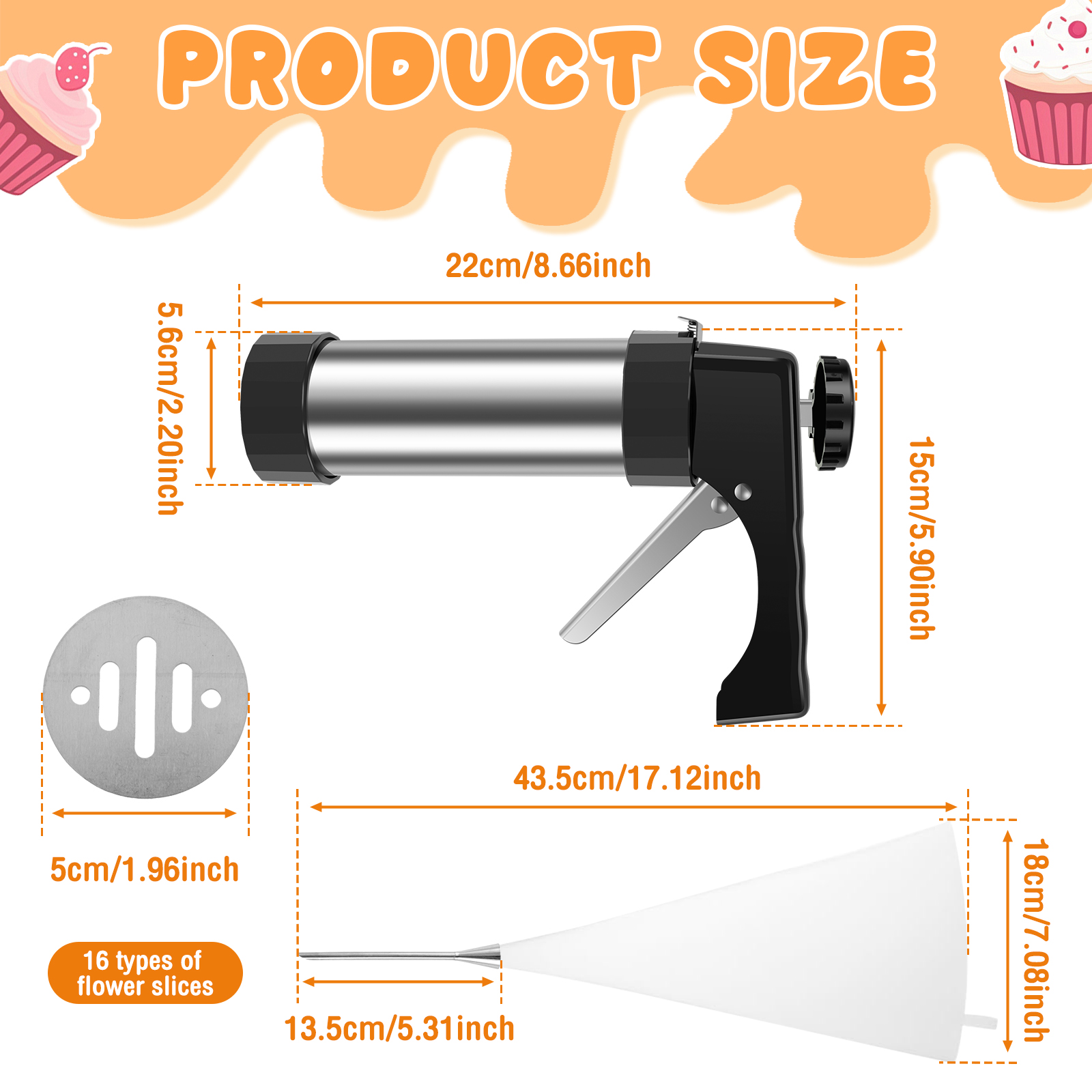 Cookie Press Gun Tips Set Stai - مراجعة Churros Maker Gun وسعره