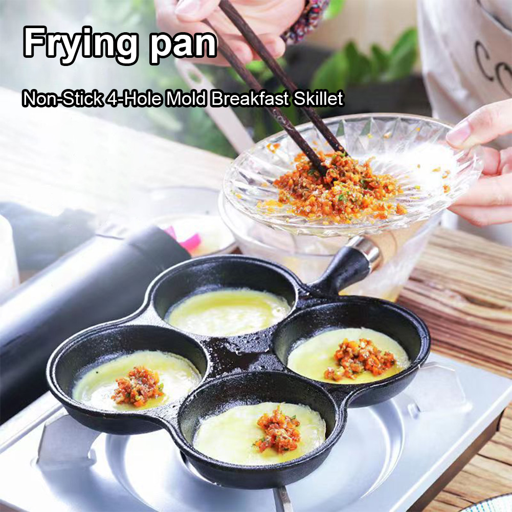 4-Hole Frying Pan Non Stick Br - مراجعة Cast Iron Corn وسعره