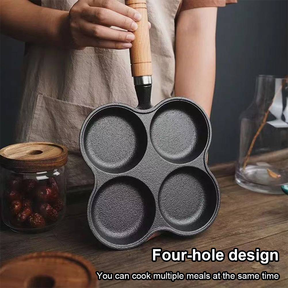 4-Hole Frying Pan Non Stick Br - مراجعة Cast Iron Corn وسعره