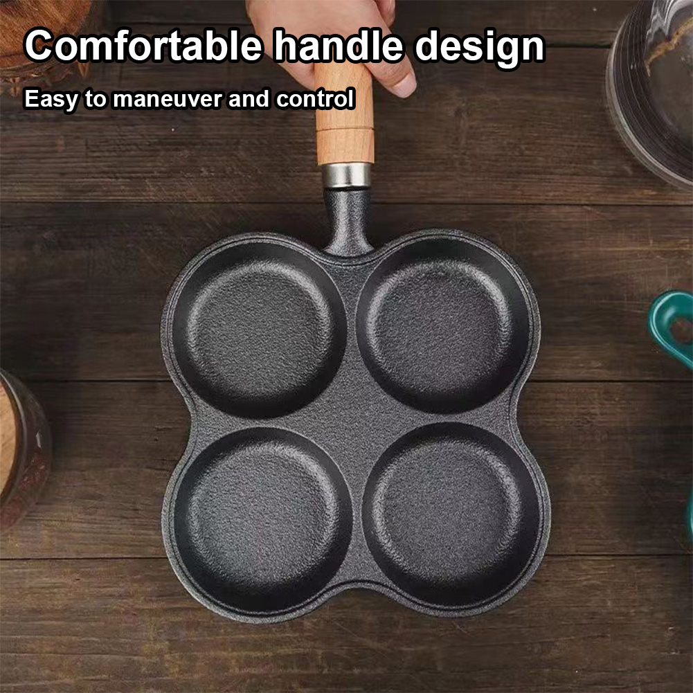 4-Hole Frying Pan Non Stick Br - مراجعة Cast Iron Corn وسعره