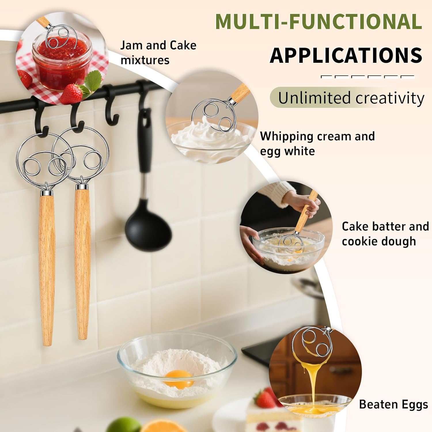 Danish Dough Whisk Stainless S - مراجعة Danish Pancake Pan وسعره