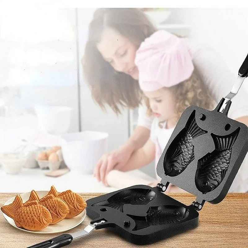Kitchen Japanese Taiyaki Doubl - مراجعة Egg Waffle Pan وسعره