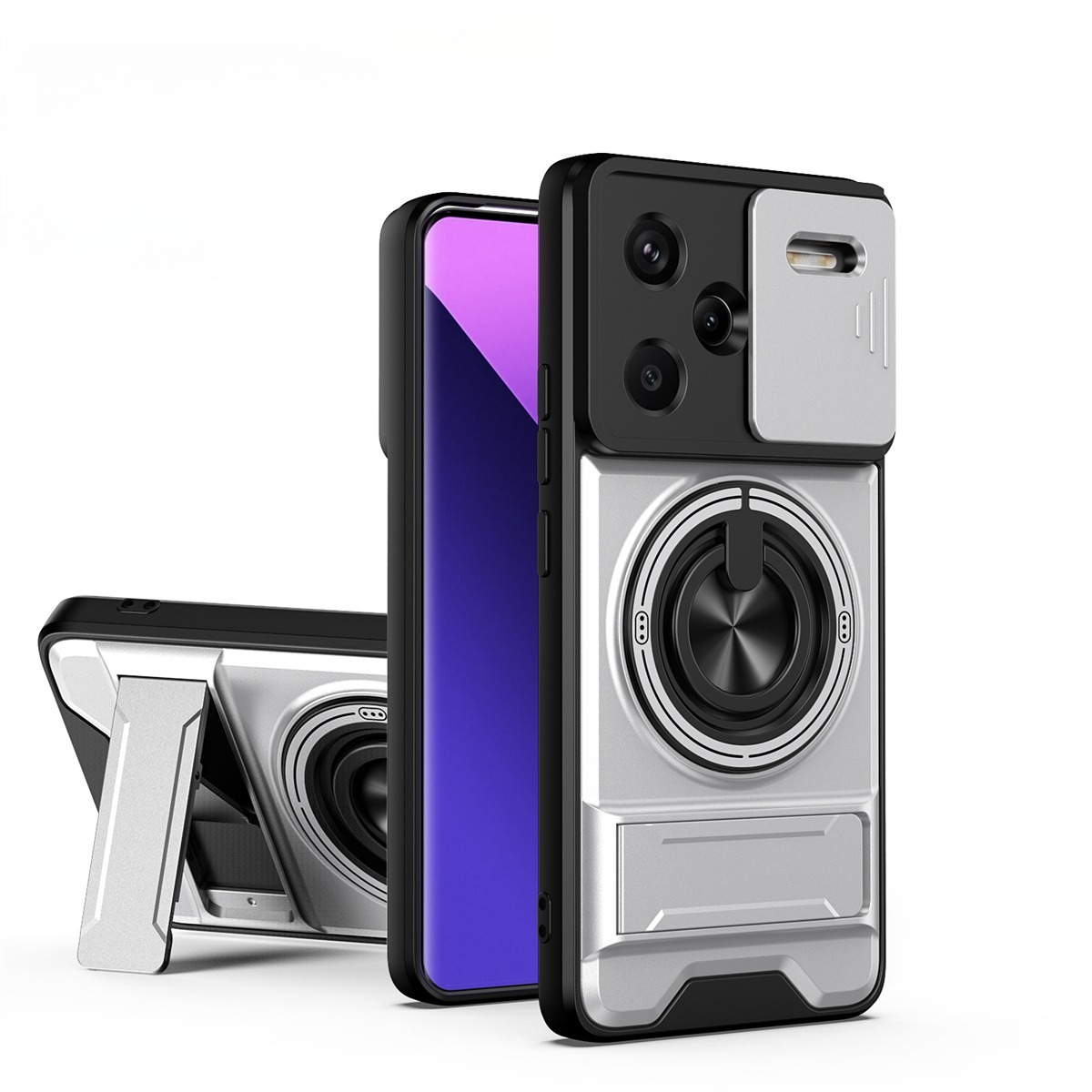 Lens Slide Camera Phone Case f - مراجعة Taco Stand Holder وسعره