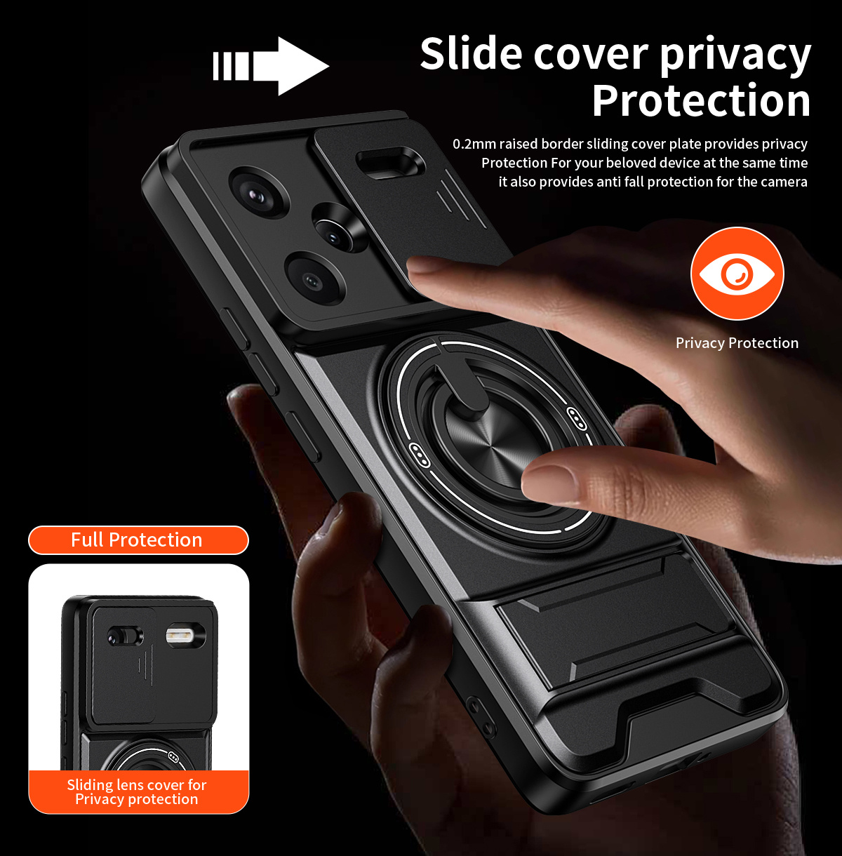 Lens Slide Camera Phone Case f - مراجعة Taco Stand Holder وسعره