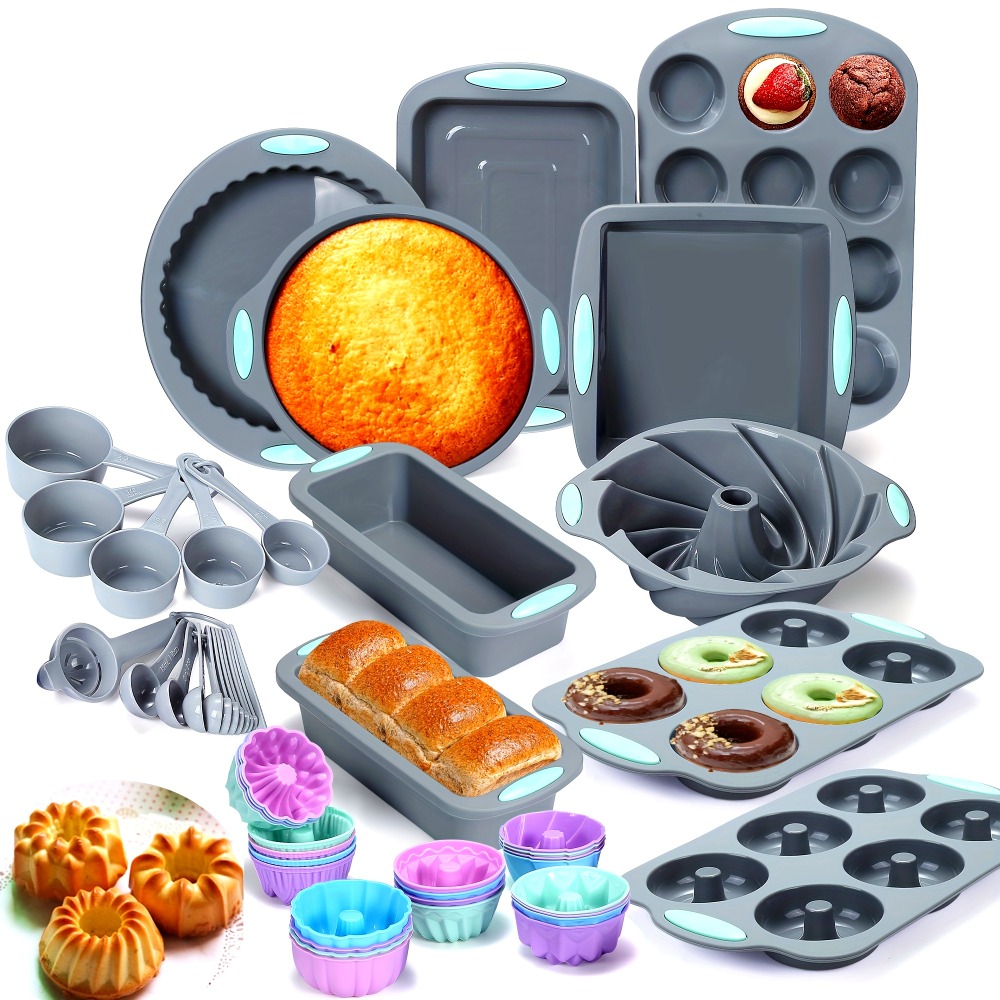 51 Pieces Silicone Baking Pan  - مراجعة Donut Mold Silicone وسعره