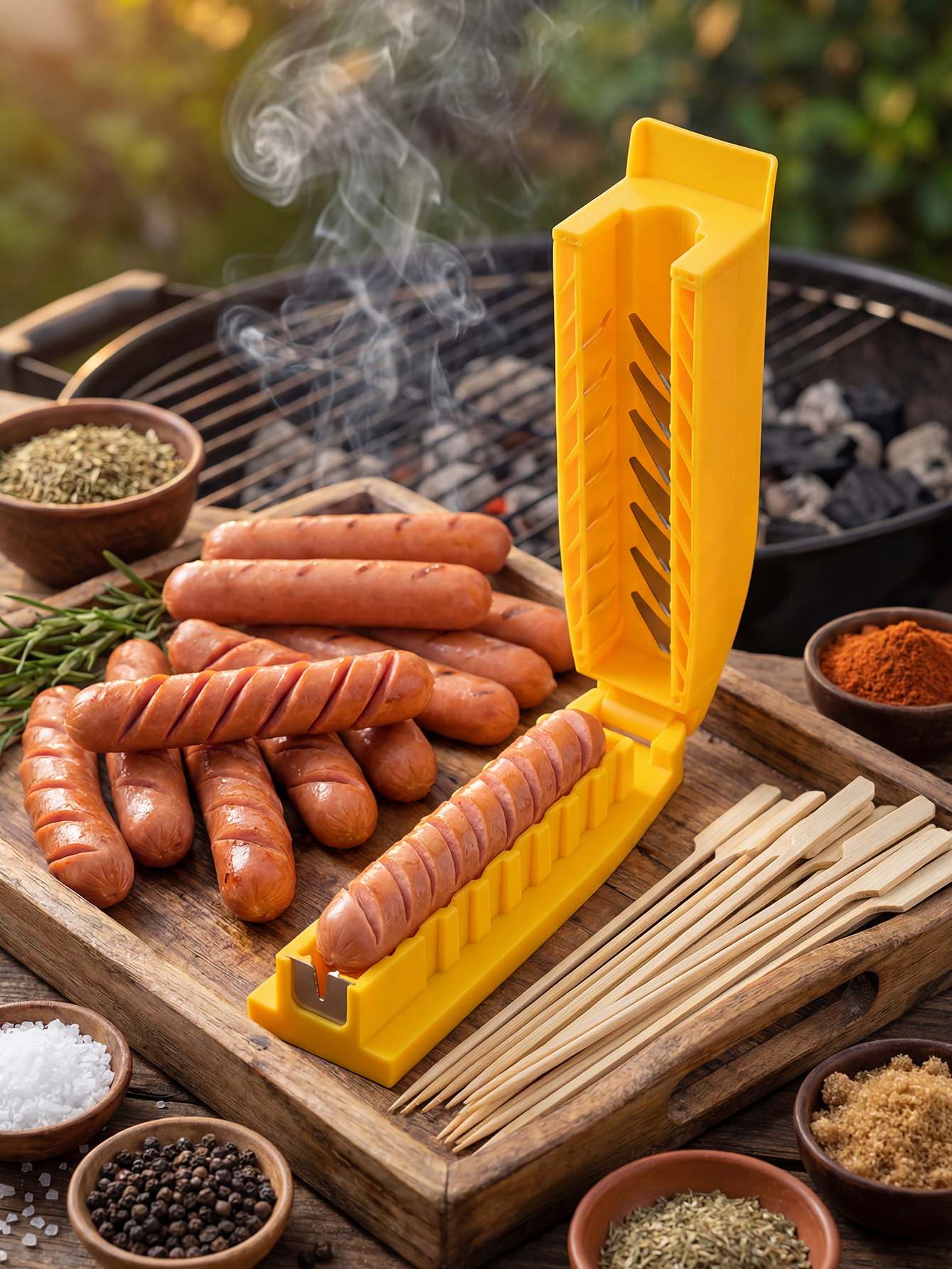 Manual Sausage Slicing Tool Re - مراجعة Hot Dog Press وسعره