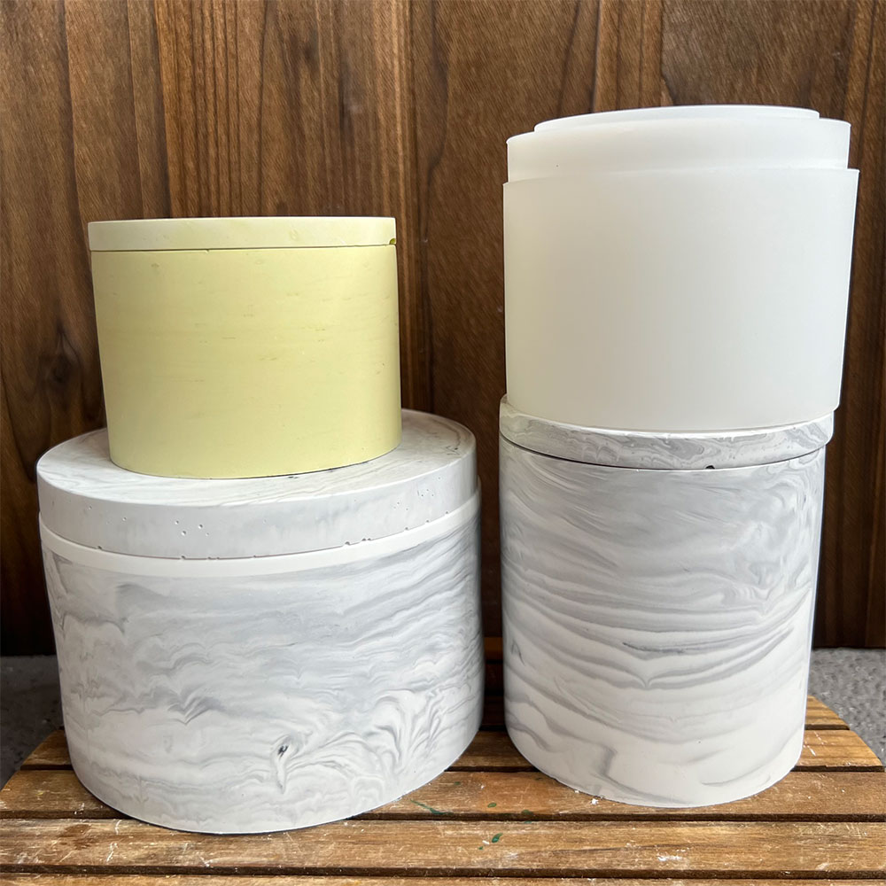 Round Cement Candle Canister S - مراجعة Potsticker Mold وسعره