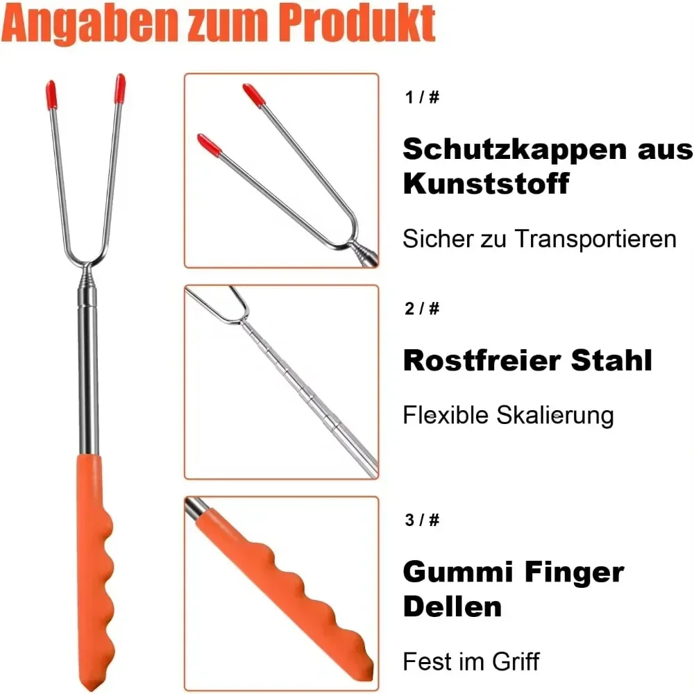 New BBQ Forks Telescopic  Barb - مراجعة Corn Dog Stick وسعره